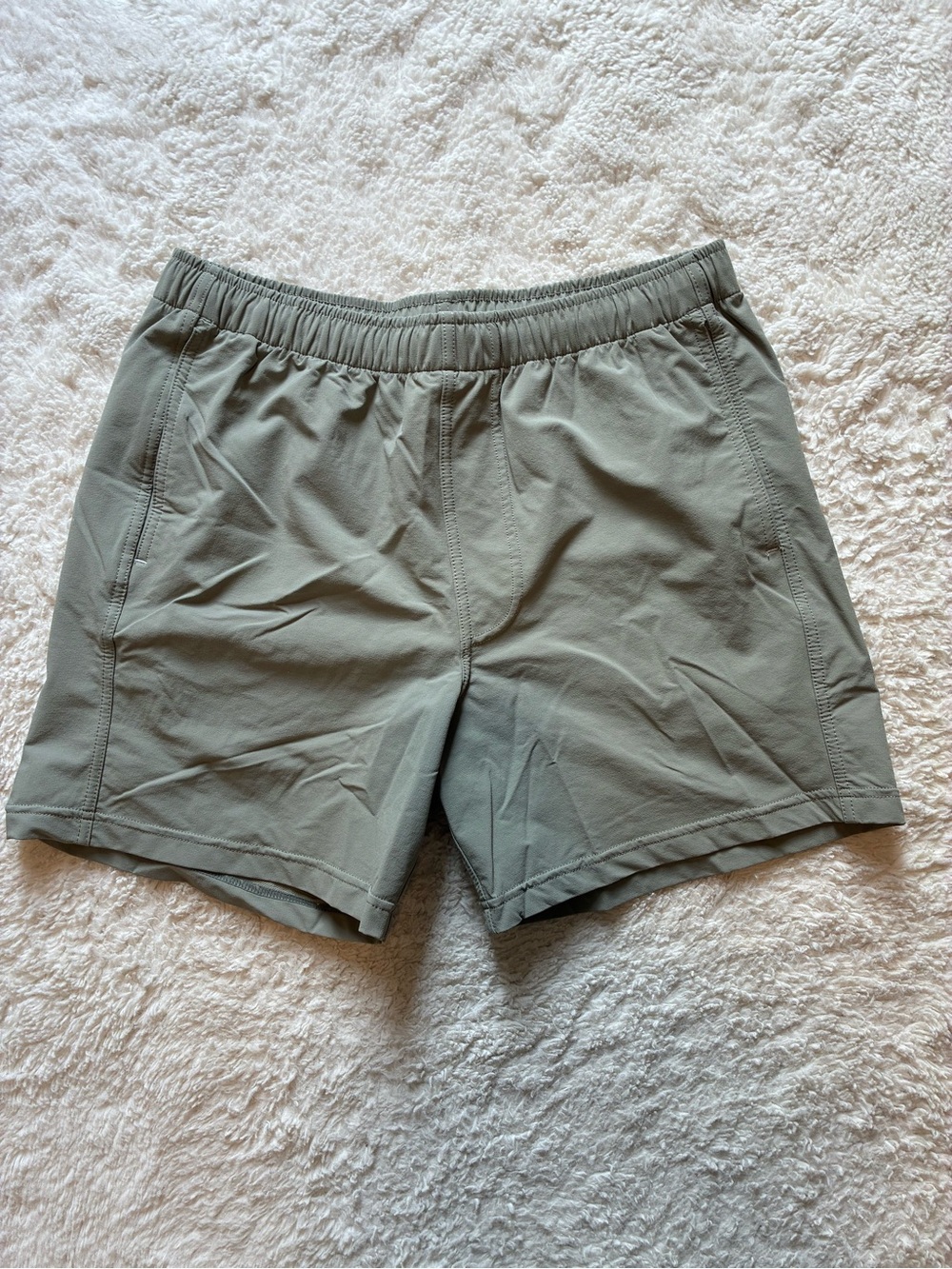 Men's Athletic Quick-Dry Olive Shorts